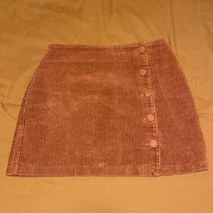 Corduroy Rust Color mini skirt
